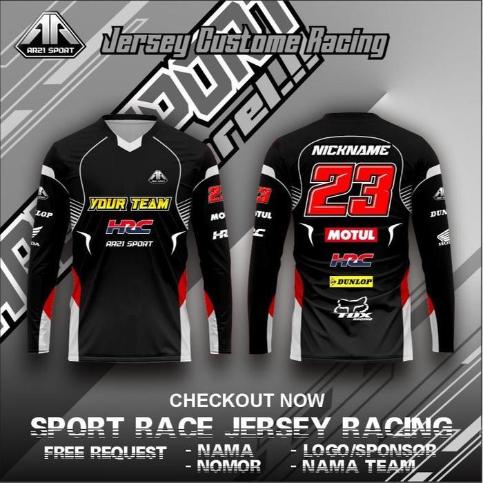 Ar21 Sport Jersey Racing Custome Tangan Panjang Fullprinting Terbaru !!!