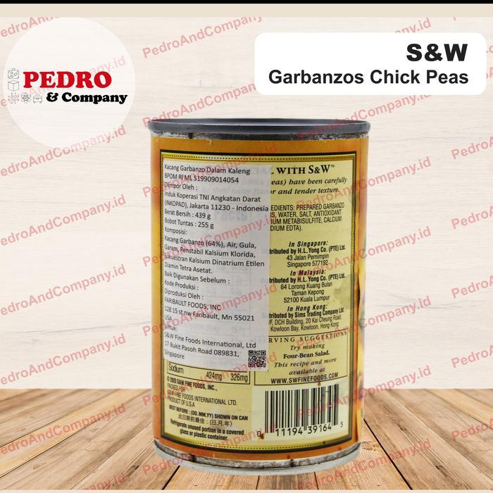 SW garbanzo beans 439 gram - kacang kaleng