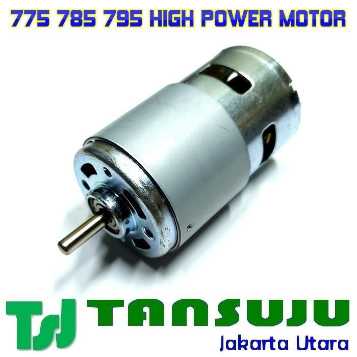 TERLARIS Dinamo 795 785 775 DC Motor Kit Shaft 5mm 12V-24V 8000-20000Rpm + Mandrel M10 + Bracket