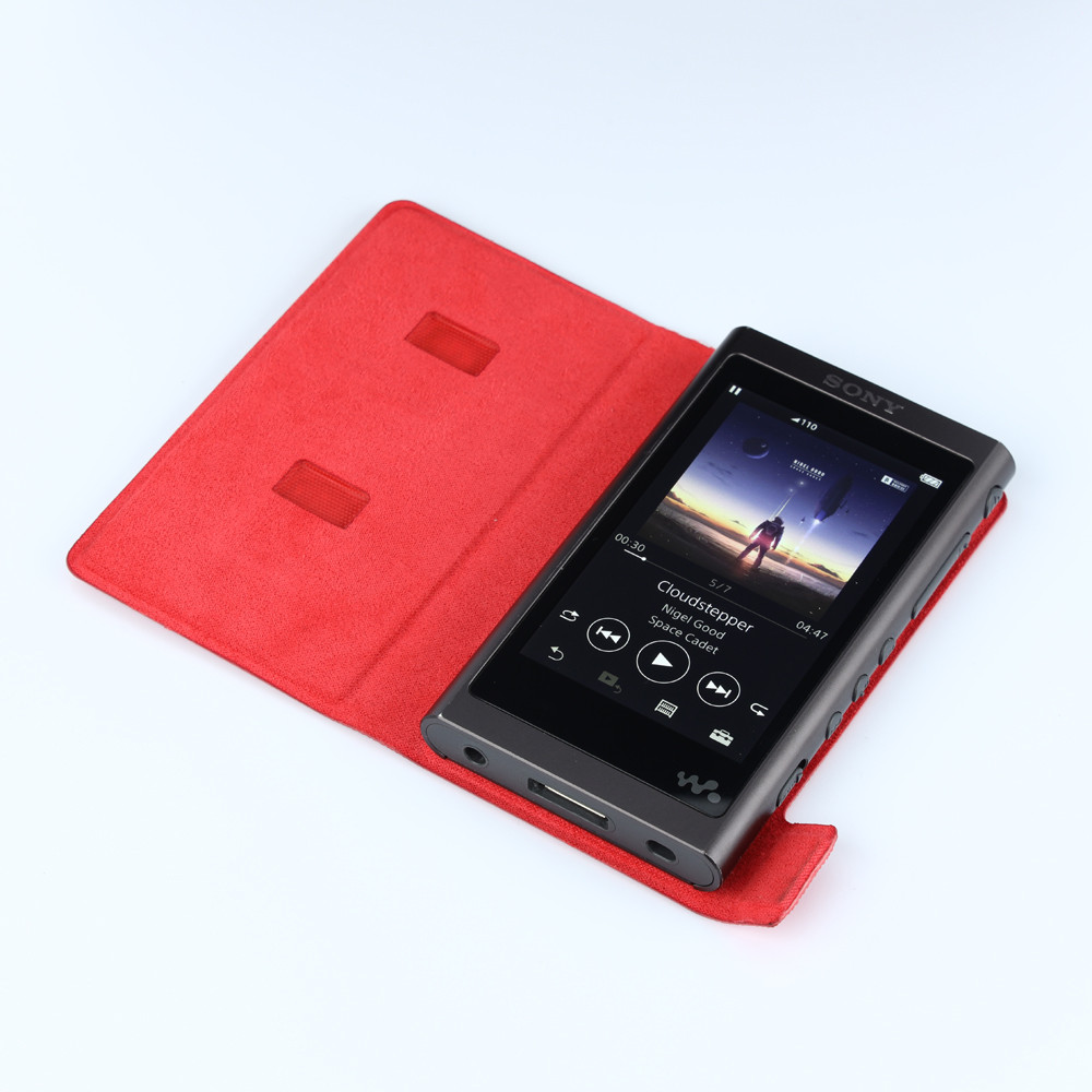 Flip Full Protective Leather Skin Case Cover for Sony Walkman A55 A56 A57 NW-A55HN A56HN A57HN