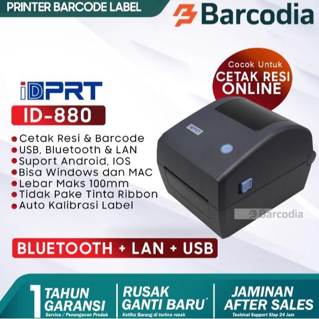 PRINTER BARCODE THERMAL / LABEL PRINTER IDPRT ID-880 BLUETOOTH 110MM / A6