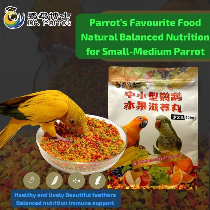 Dr. Parrot Fruitblend Size M For Small - Medium Parrot Falk Ysc Conure Irn Monk 700 Gram Avr-Dr-0387