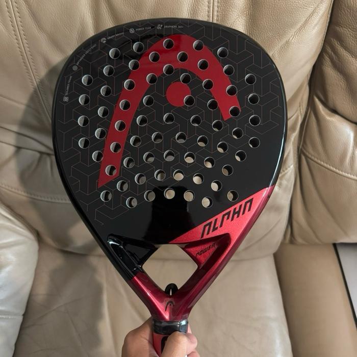 Padel Racket Raket HEAD Graphene 360 Alpha Power Murah Original Hitam Merah