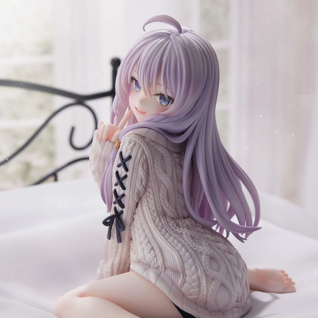 15cm The Journey of Elaina Anime Figure Knit Dress Witch Elaina Action Figure PVC Collection Model