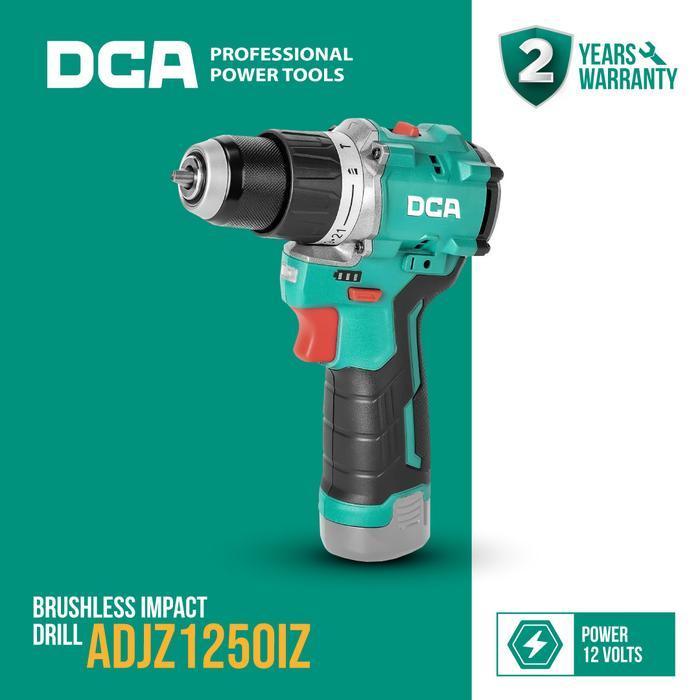 DCA Brushless Impact Drill / Bor Impact Baterai 12Volt 10Mm ADJZ1250Z (UNIT ONLY)