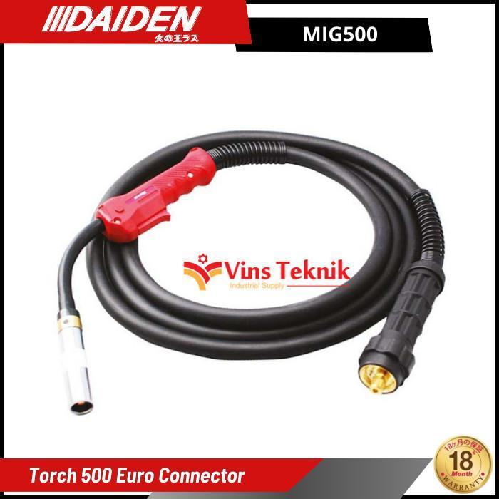 DAIDEN Torch MIG 500 Torch (Japan / Euro Connector) torch untuk MIG500