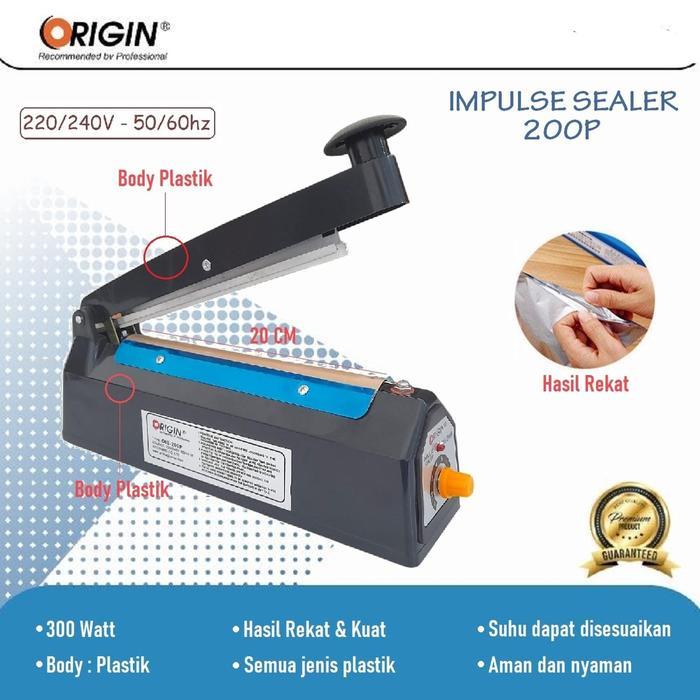 Best Seller Mesin Press Sealer / Alat Press Plastik / Impulse Sealer Origin 200P