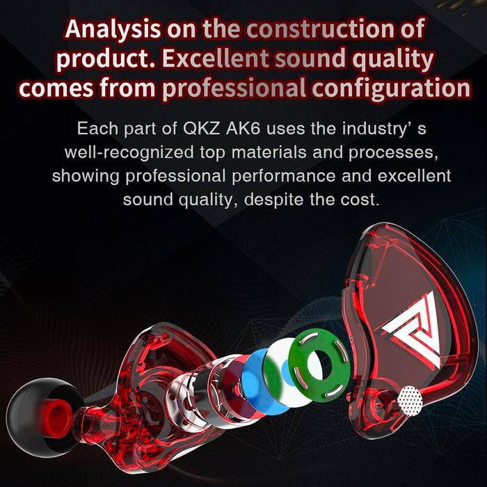 Premium Headset Qkz Ak6 Sport Earphone Bass Gaming Headset Dengan Mic Original