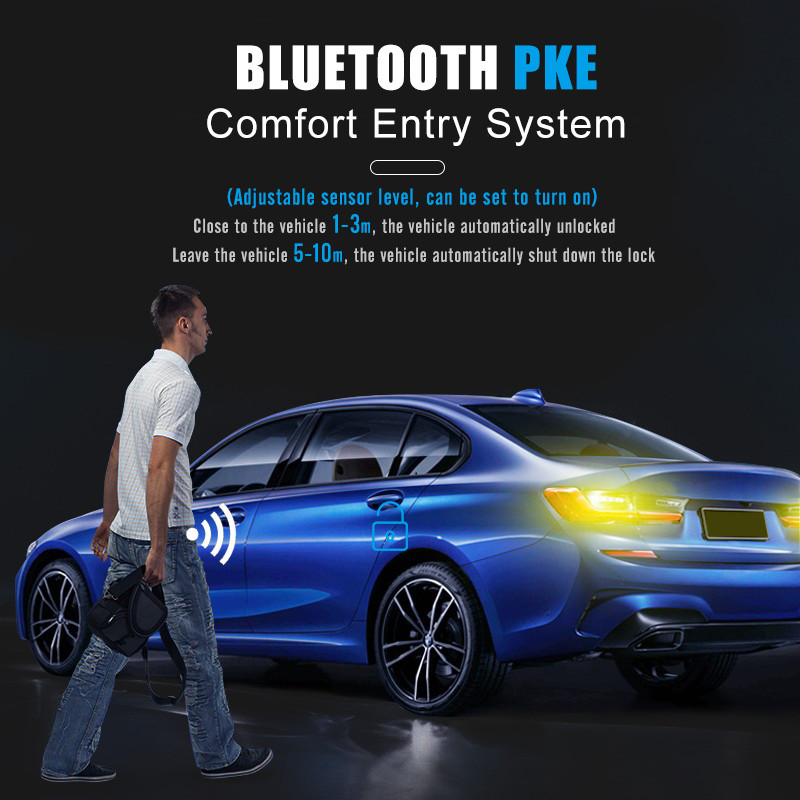 SPY 2 Way Car Alarm System PKE Rechargeable Car Remote Control Keyless Entry Launch Module Kit