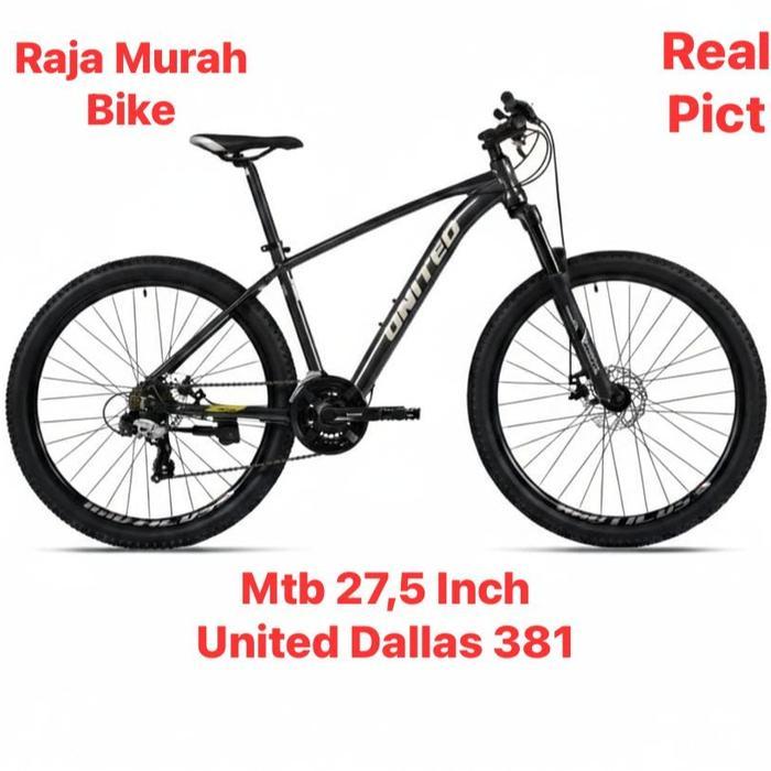 sepeda gunung mtb 27,5 inhc united dallas 381 frame alloy sepeda gunung terbaru united dallas 381 - 