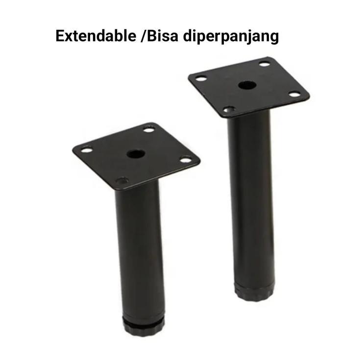 Kaki besi 10 cm sofa meja divan nakas extendable