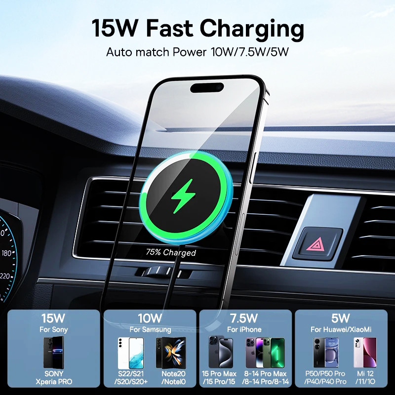 For Mazda CX-30 CX 30 CX30 2020 2021 2022 2023 Magnetic Car Phone Holder 15W Wireless Charging Phone