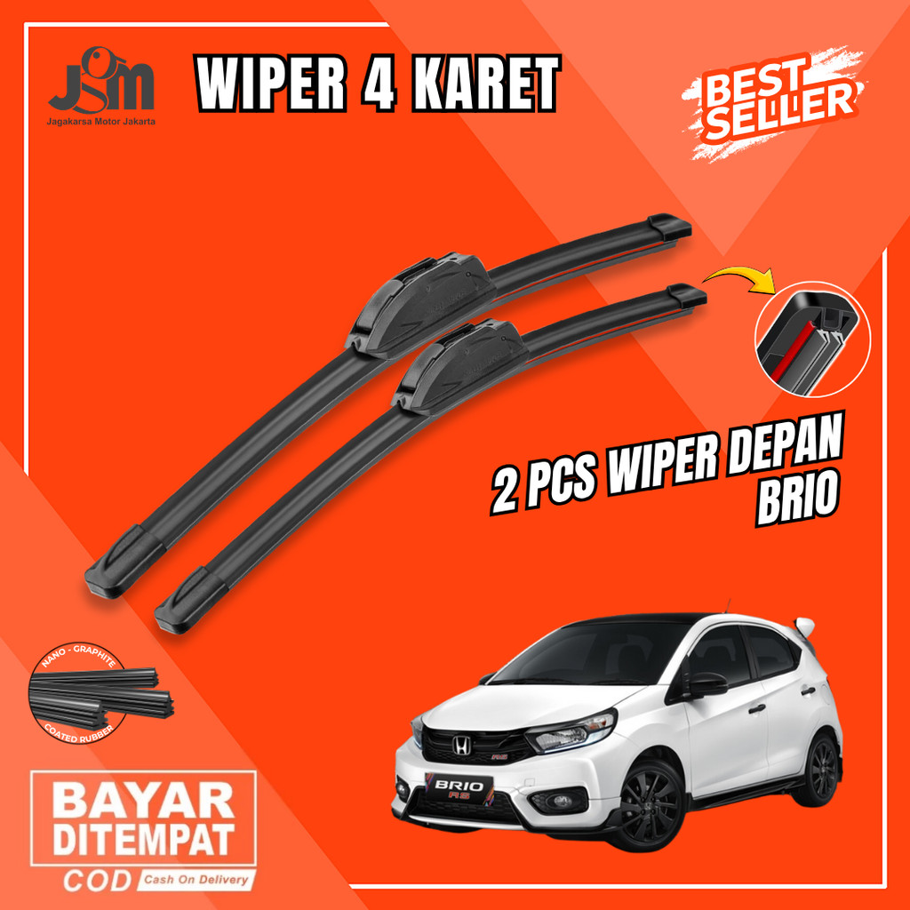 Wiper Honda Brio Quad Kaca Depan Mobil