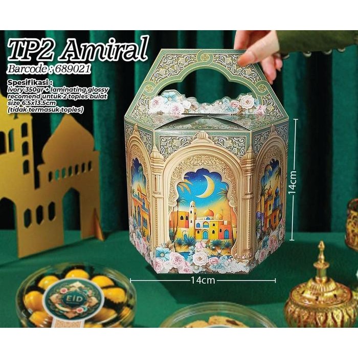 

*****] BOX TOPLES LEBARAN TP2 AMIRAL D14X14CM Dus Lebaran Idul Fitri Ramadhan