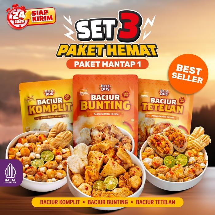 

ASLI BELEDOS Pesta Set 3 Paket Hemat Mukbang 1 Baciur Paket Mantap / Baciur Tetelan / Baciur