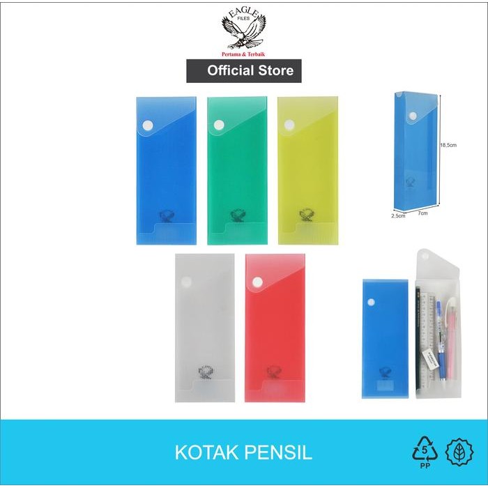 

Eagle Files Pencil Case Sliding Box Tempat pinsil E 350 + Bubble Wrap
