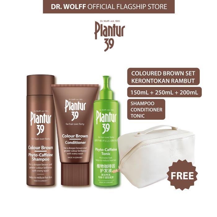 Paket Plantur 39 BROWN untuk Rambut Uban dan Kerontokan Rambut wanita