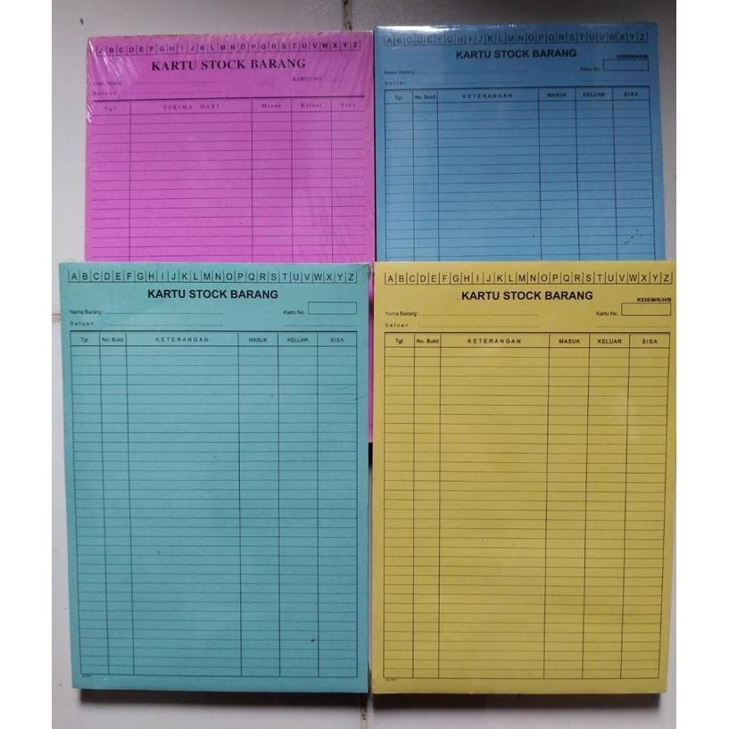 

Kartu Stok Folio F4 (PUTIH/WARNA)