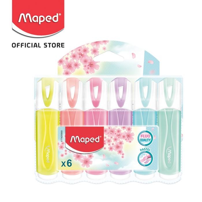 

Maped FluoPeps Classic Pastel AssCol x6 - Pouch