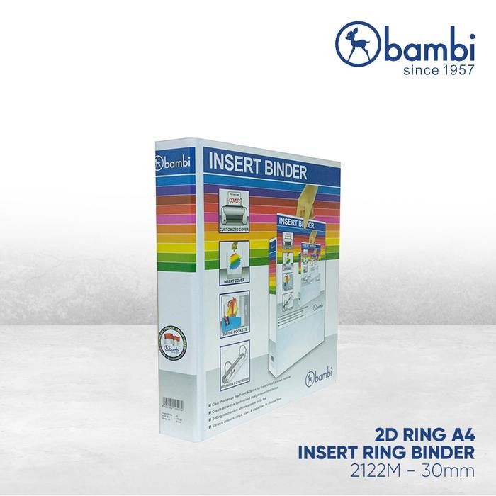 

Bambi Insert Ring Binder A4 2 Ring Type D All Color Medium Size 30 mm Original