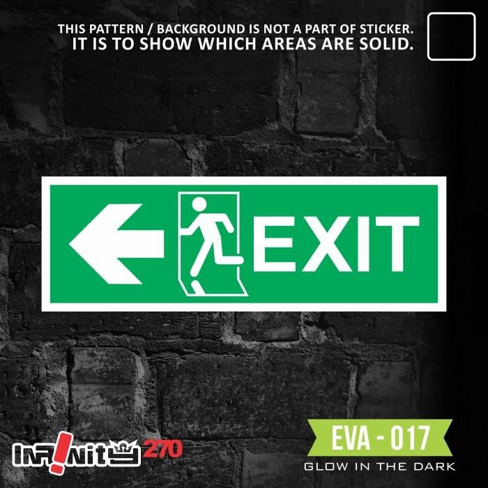 

STICKER STIKER SAFETY SIGN JALUR EVAKUASI EMERGENCY EXIT LABEL EVA-017