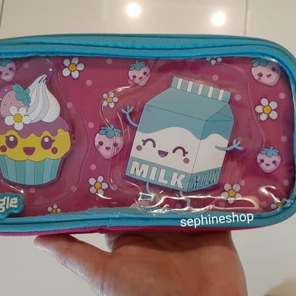 

SMIGGLE DIZZY SEE THRU PENCIL CASE - UNGU