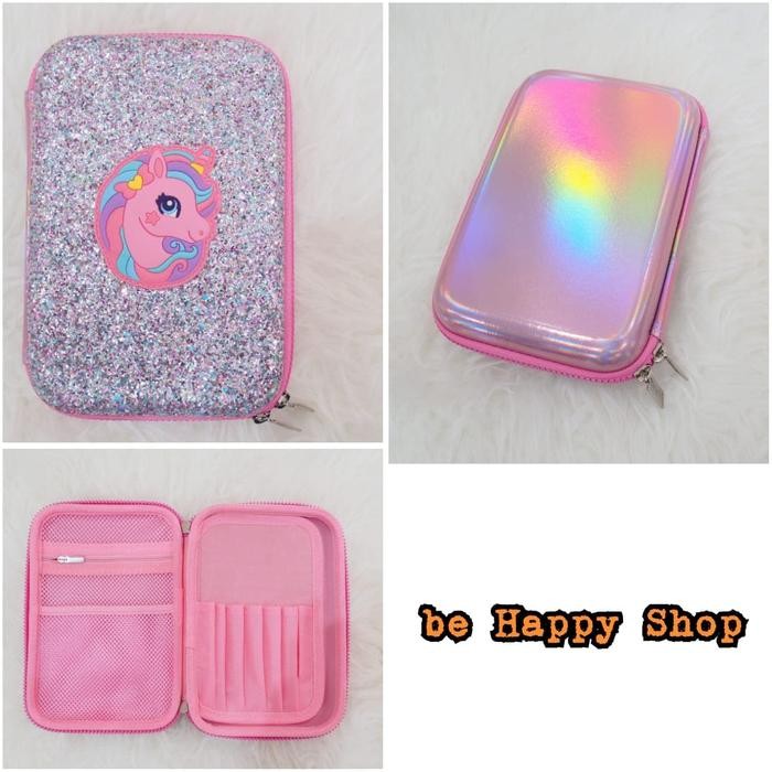 

HARDTOP GLITZY UNICORN SEPERTI SMIGGLE - TEMPAT PENSIL UNICORN ANAK
