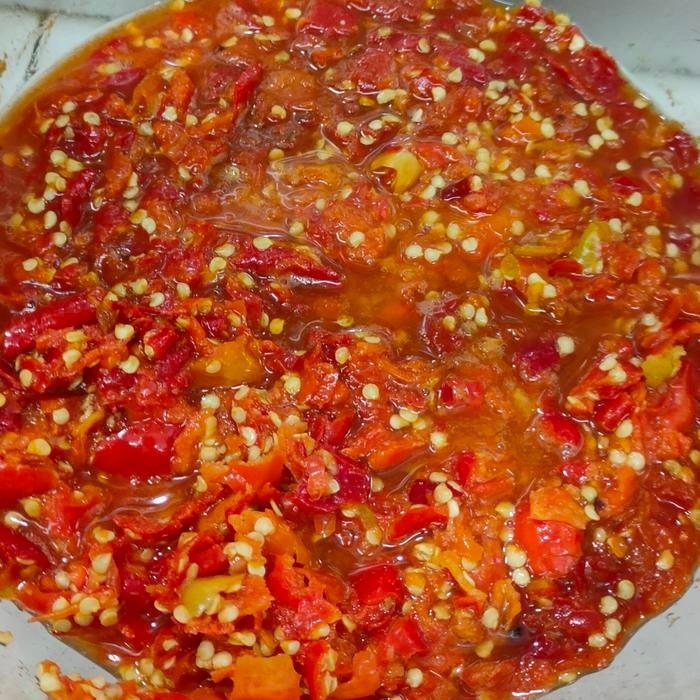 

Pilihan- Cabe Rawit Merah Giling Kasar 250Gr