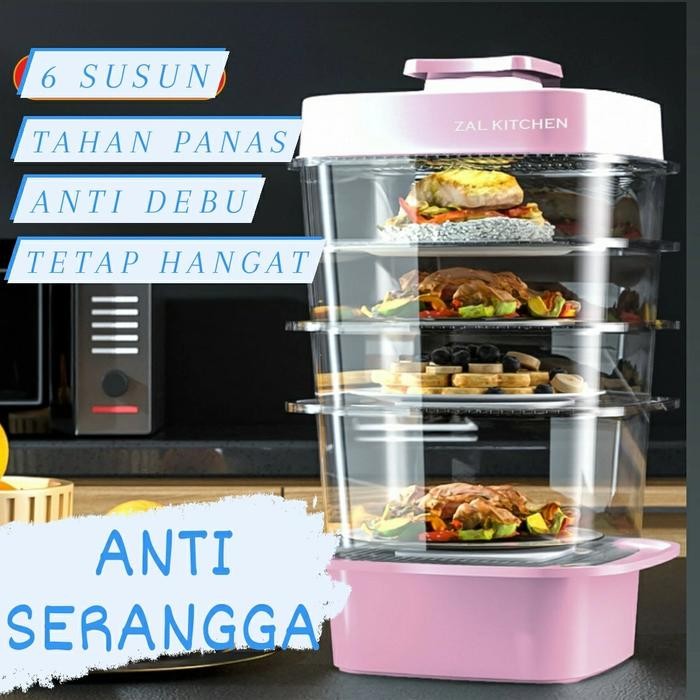 Food Storage 6 Layer Tudung Saji 6 Susun Tahan Panas ORIGINAL