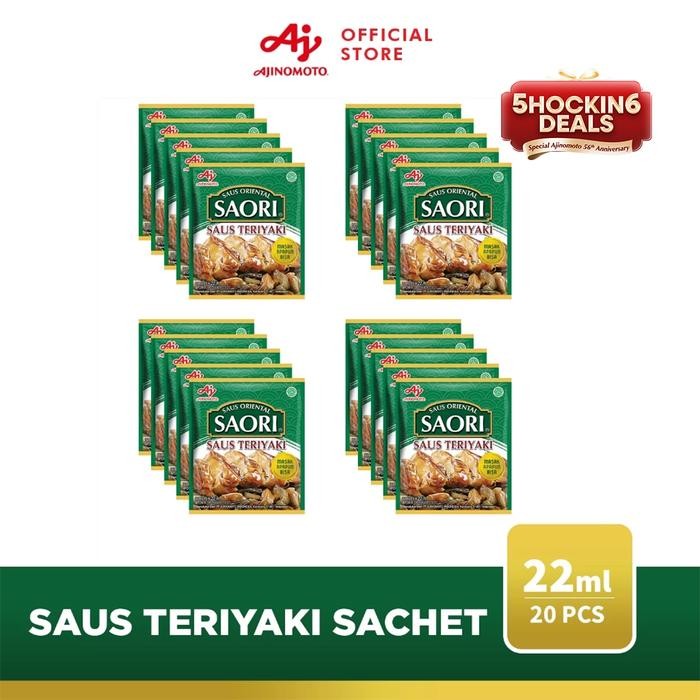 

Stok Baru SAORI Saus Teriyaki Oriental Sachet 22ml (20 pcs)