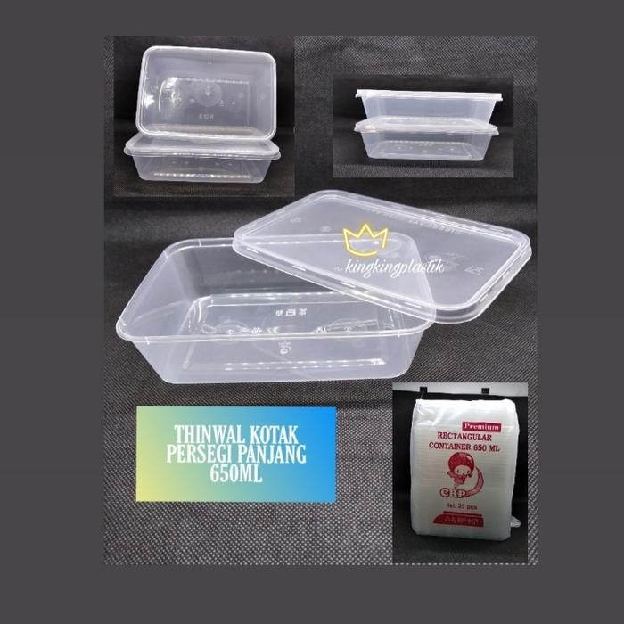

Thinwall 650 ML CRP/ Thinwal 650ml persegi panjang @500pcs