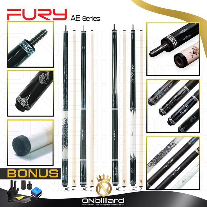 Fury Tempest AE Series AE-4 AE-5 AE-6 AE-7 AE-8 AE-10 AE-11 AE-12 AE-13 AE-14 Cue Stick Stik