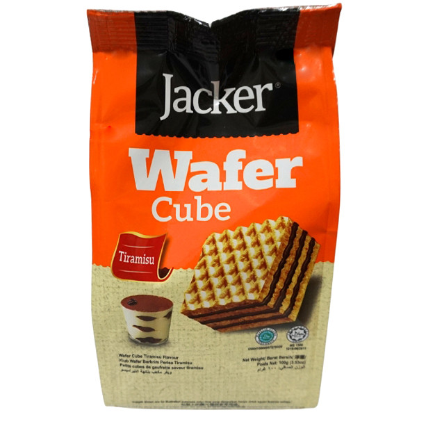 

S01639 JACKER CUBE TIRAMISU WAFER 100GR MAJU BERSAMA (20250914)