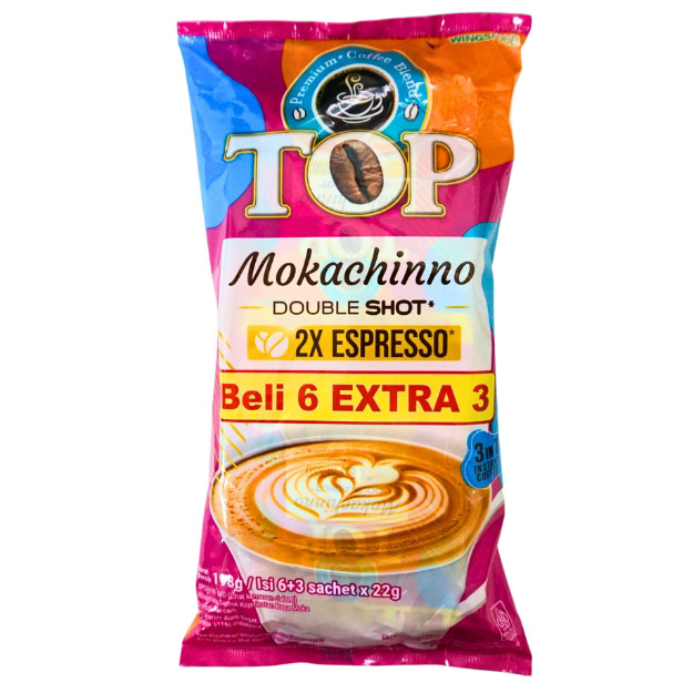 

S25337 TOP KOPI MOKACHINNO DOUBLE SHOT KOPI INSTANT 198GR BKS MAJU BERSAMA (20250910)