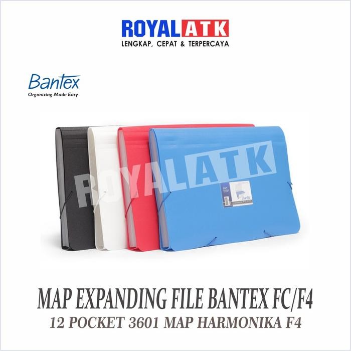 

OJ Map Expanding File Folio Bantex FC/F4 12 Pocket 3601 Map Harmonika F4
