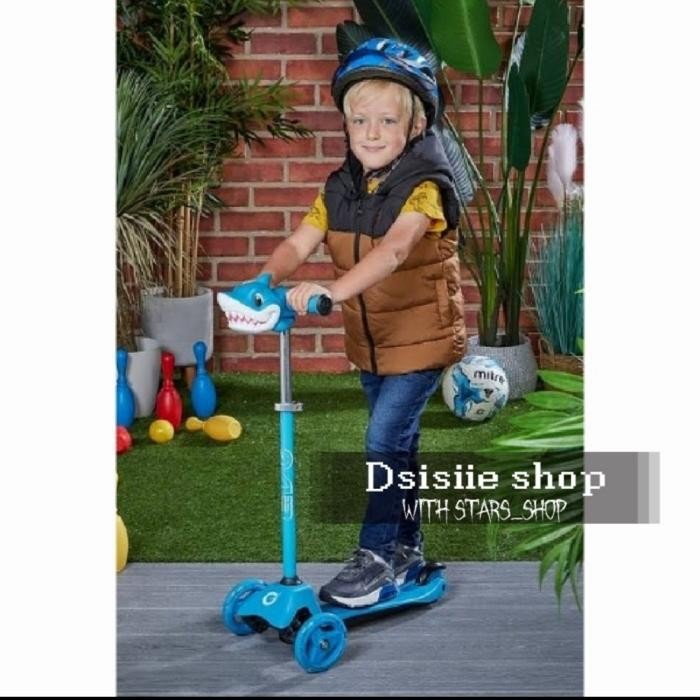 Populer Evo Scooter Shark Light Up Original / Skuter Anak Motif Shark Terlariss 