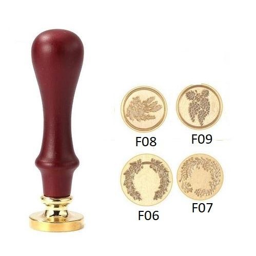 

Sealing Wax Stamp With Wood Handle - Wreath Series