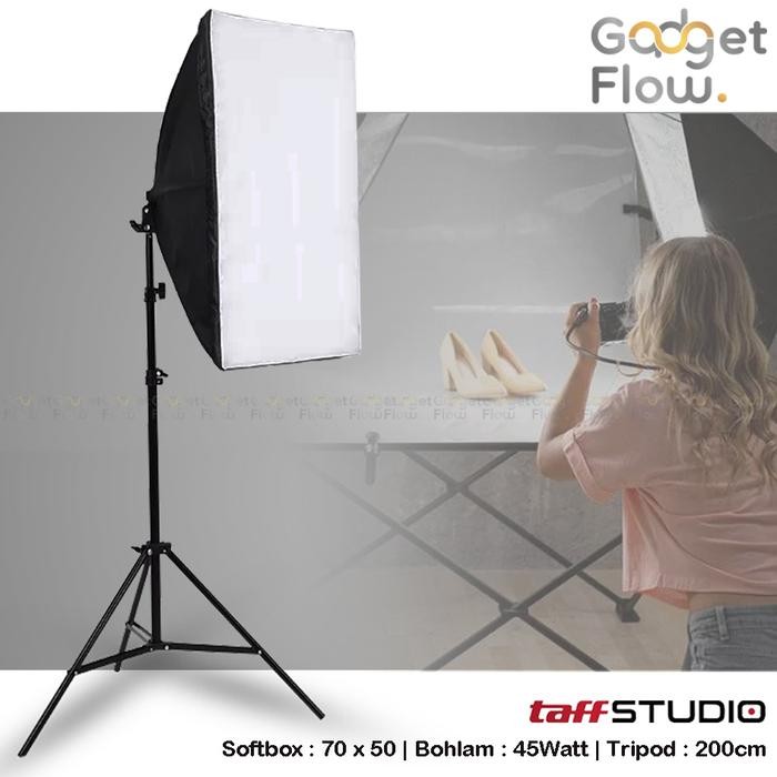 Pilihan- Paket Softbox Payung Diffuser Fotografi Lighting Tripod Taffstudio