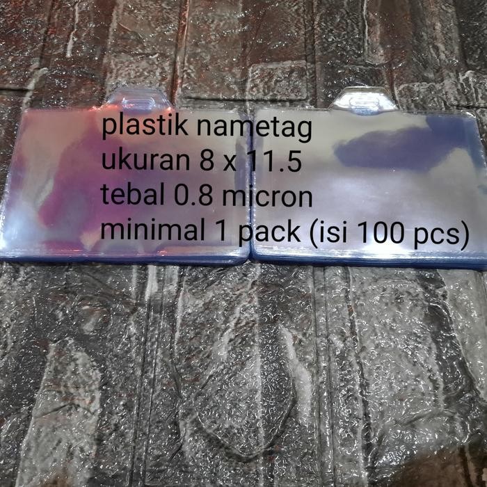 

New plastik id card / NAMETAG 8x11.5cm
