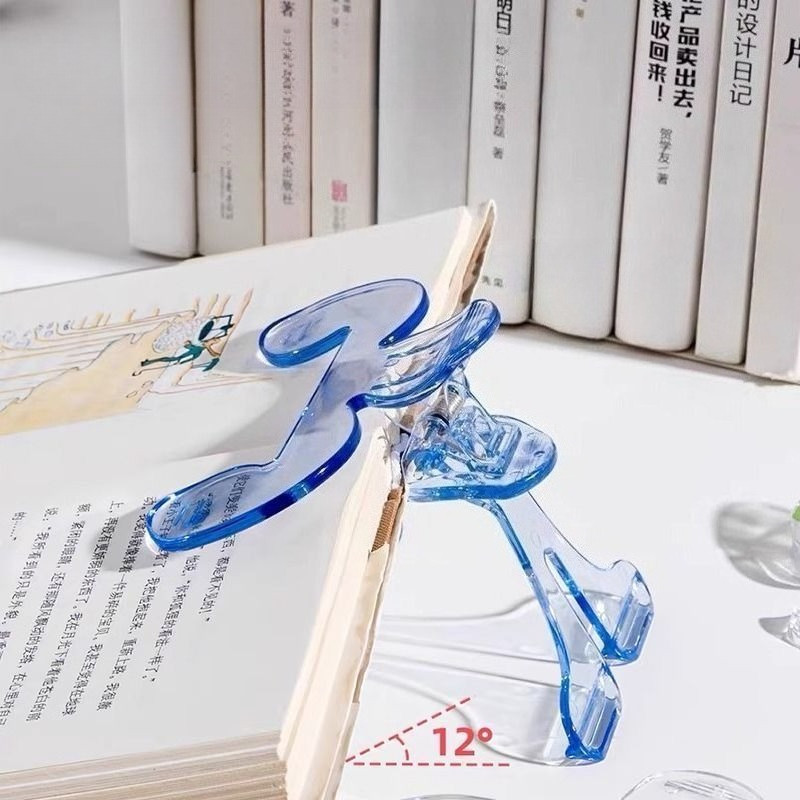 

Transparent Plastic Book Clip With Bracket Reading Aid Fixed Book Holder Folder Paper Clips