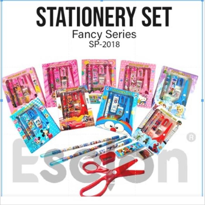 

New Paket alat tulis 9in1 Pensil+gunting SET 2018 / Alat tulis set / paket alat tulis karakter