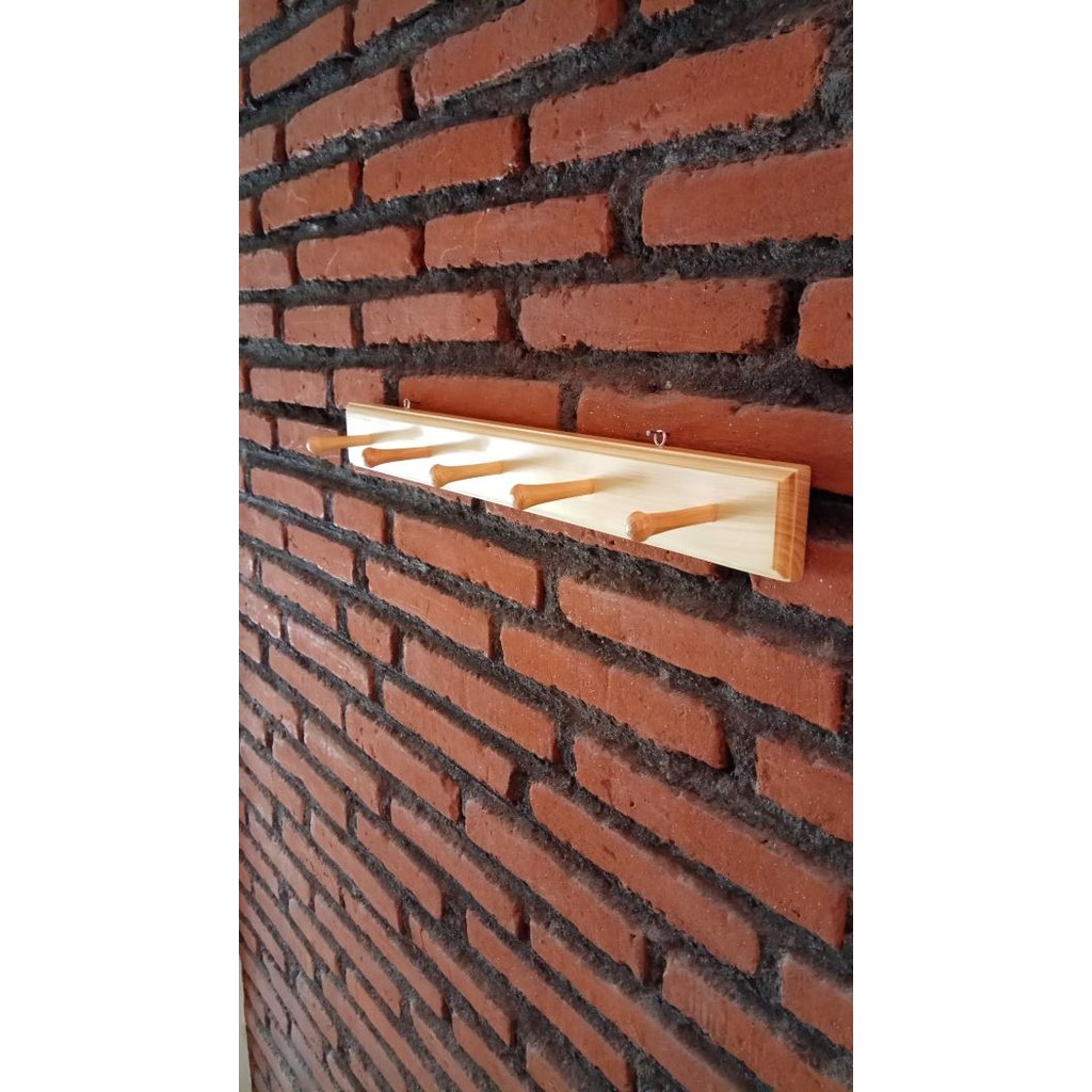 RJ Gantungan Baju Kayu / Kapstok Kayu / Cantolan Kayu / Hook Kayu