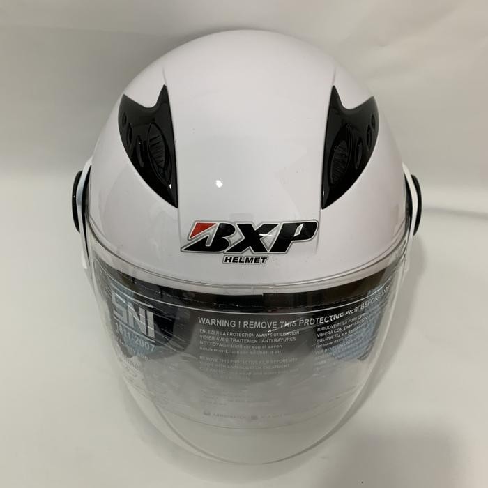 Pilihan- Helm Vision 2 Polos Putih Glossy Solid Helm Dewasa Sni
