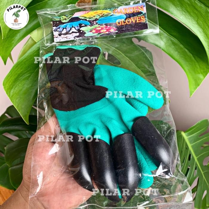 New Sarung Tangan Berkebun Latex dengan 4 Cakar Plastik ABS