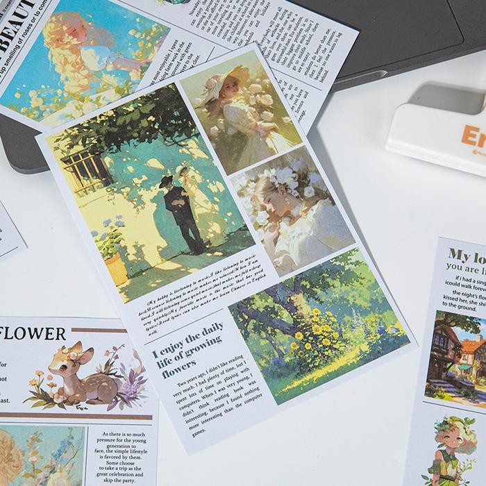 

36 Lembar Kertas Hias Motif Vintage Untuk Dekorasi Scrapbook Bullet Journal Diary Jurnal Seri Teater