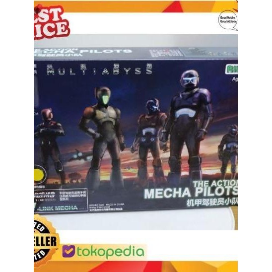 Pilihan- Pilot Rihio Multiabyss The Action Mecha Pilot Yellow Mokit Isi 15Pcs