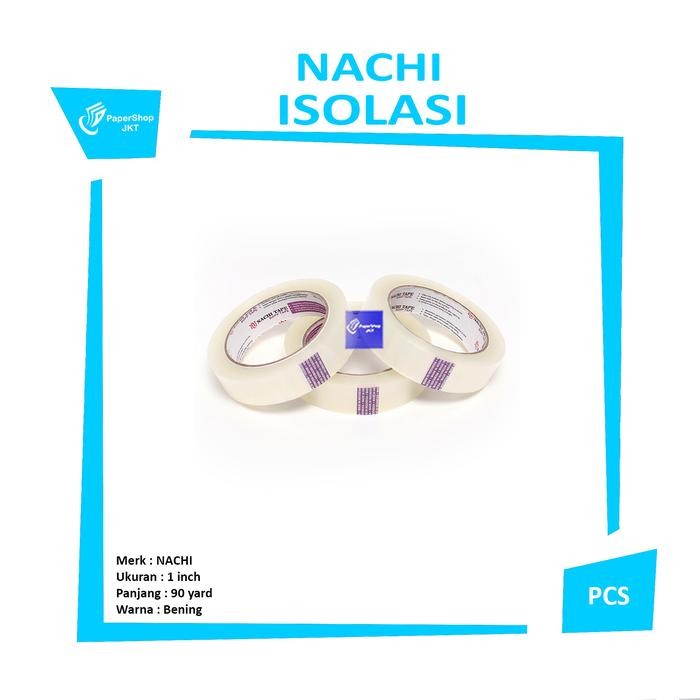 Lakban Bening 1 inch Nachi / OPP Tape / Nachi Isolasi Selotip - RoLL