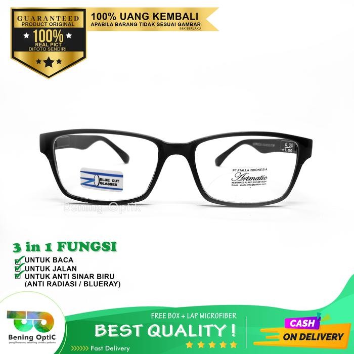 Pilihan- Kacamata Plus 3 In 1, Double Fokus,Untuk Baca Jalan Anti Radiasi5