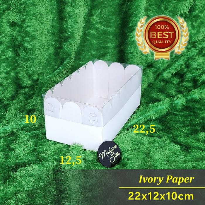 BOX MIKA PUTIH - DUS KUE - KOTAK - KARDUS 22x12x10