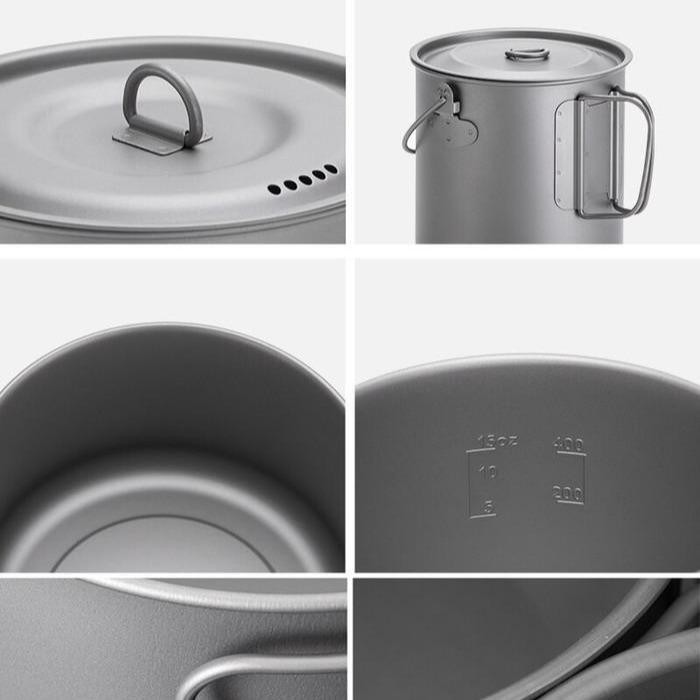 TITANIUM POT TDG02 NATUREHIKE NH18T202-B PANCI COOKING SET CAMPING